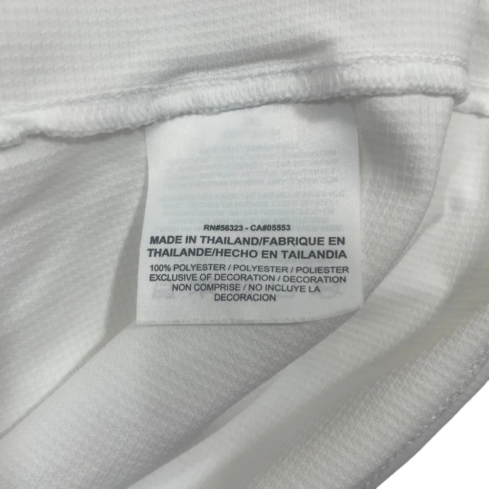 Nike Golf Tour Performance XXL White Polo 1/4 Button 100% Polyester Golf Sports